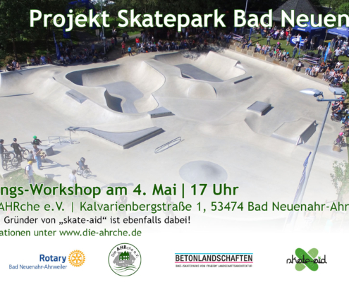 Projekt Skatepark Bad Neuenahr-Ahrweiler - Beteiligungsworkshop 4 Mai 2022